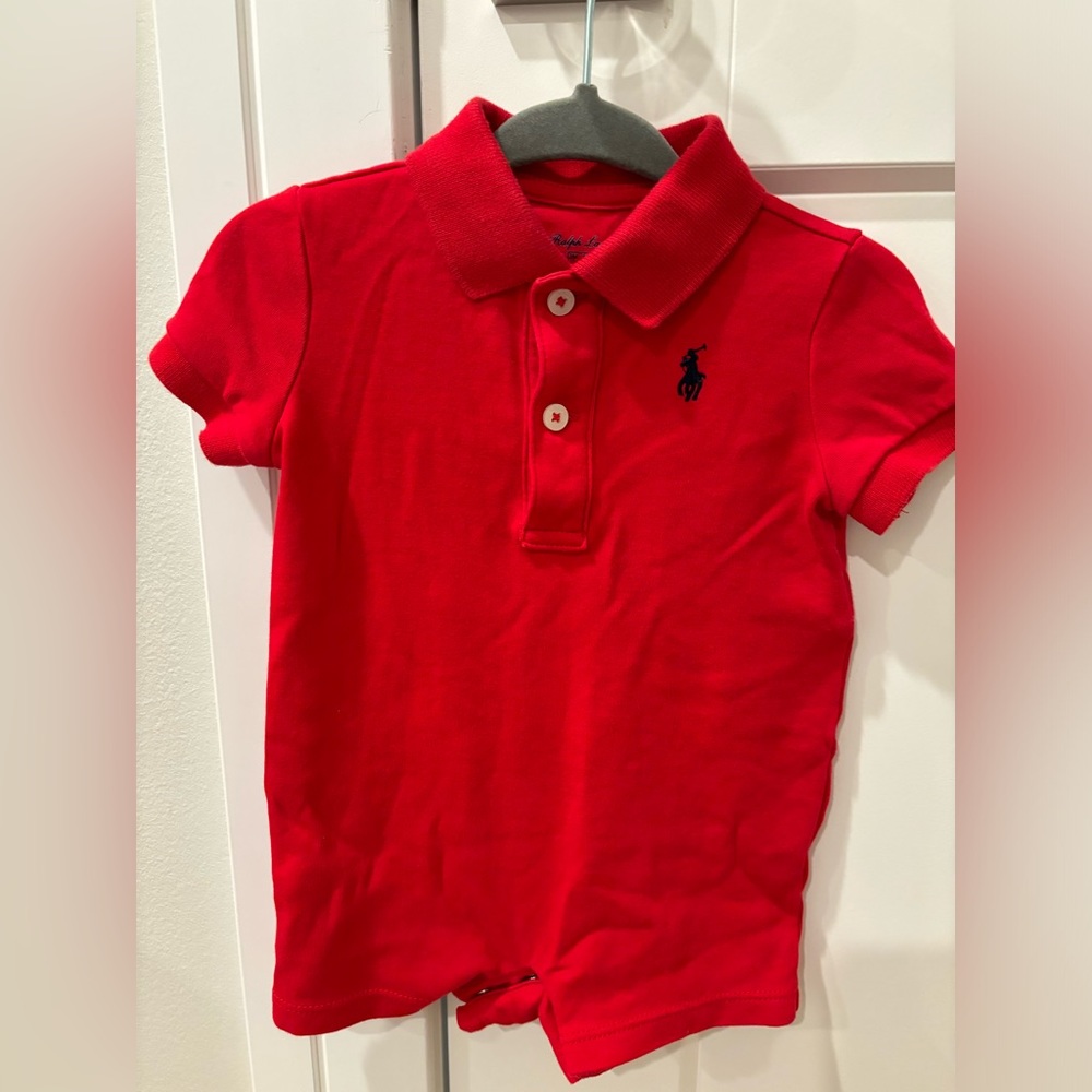 POLO RALPH LAUREN Shortall (Infant) Red Size 3M super cute!!!